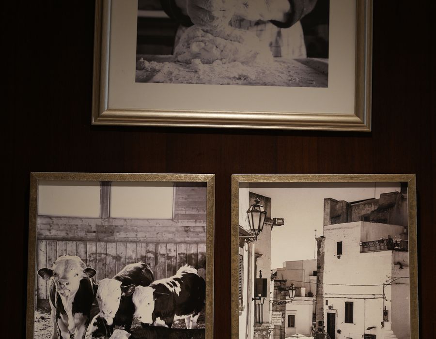 Black-and-white prints of Puglian street and farm life
